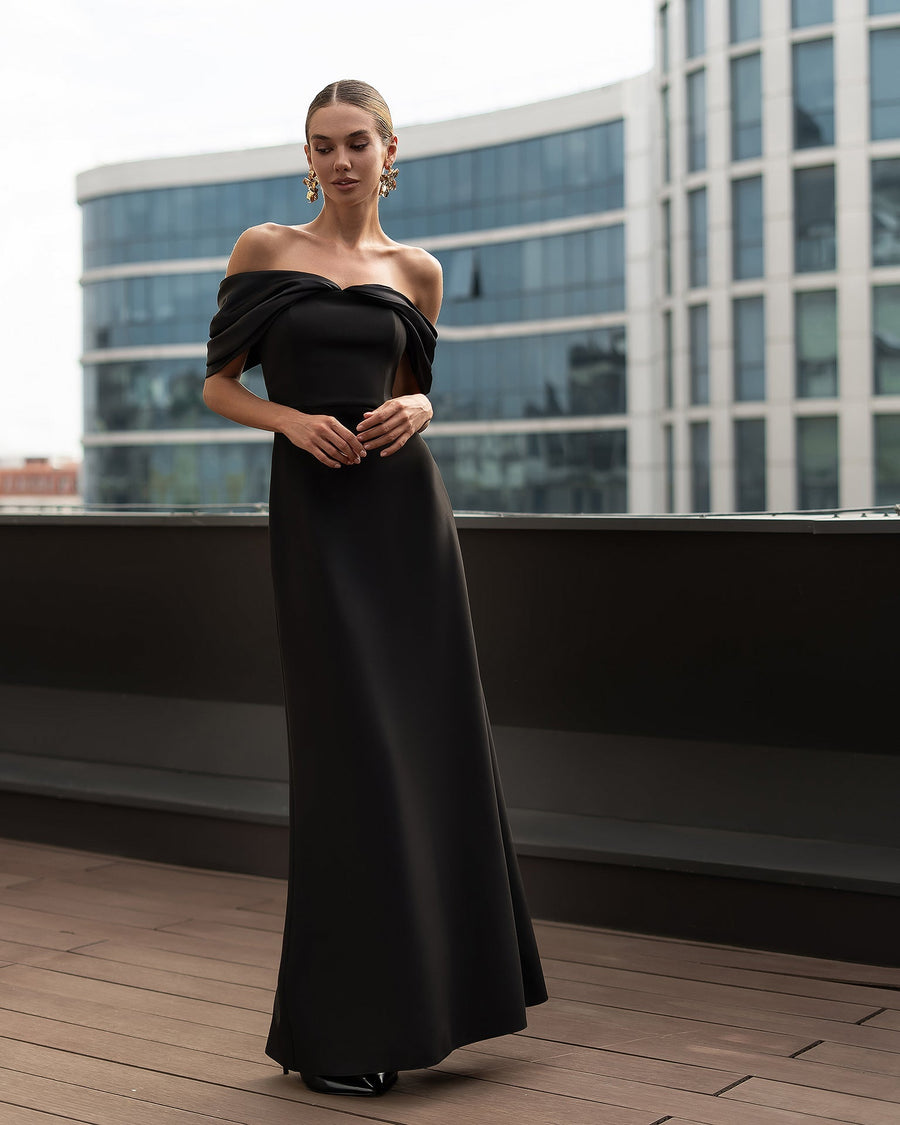 Robe longue Vivienne épaules dénudées